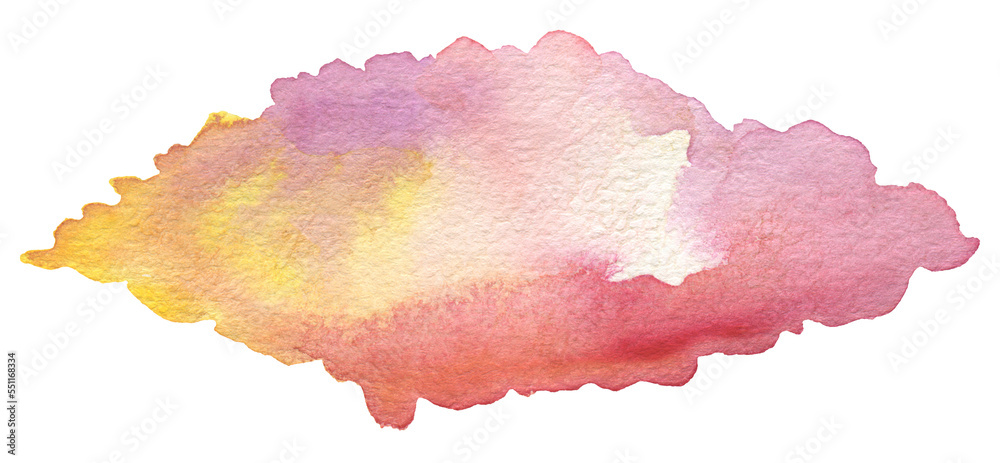 Obraz premium PNG Abstract watercolor brushstrokes painting smear on tranparent background. Texture paper.