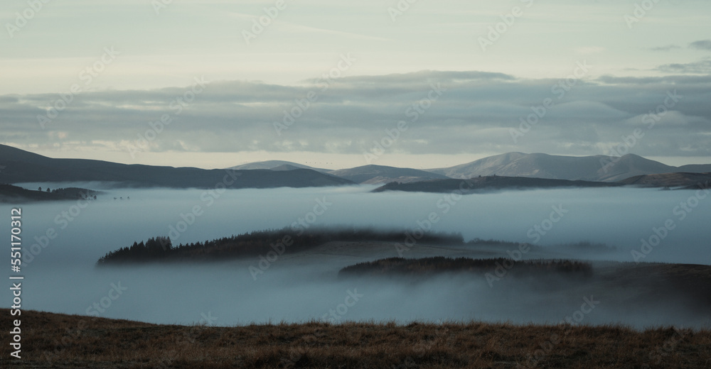 Cloud inversion within a valley