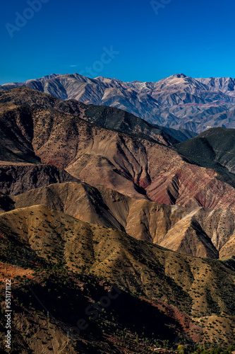 Landscape of the High Atlas mountains  Morocco.