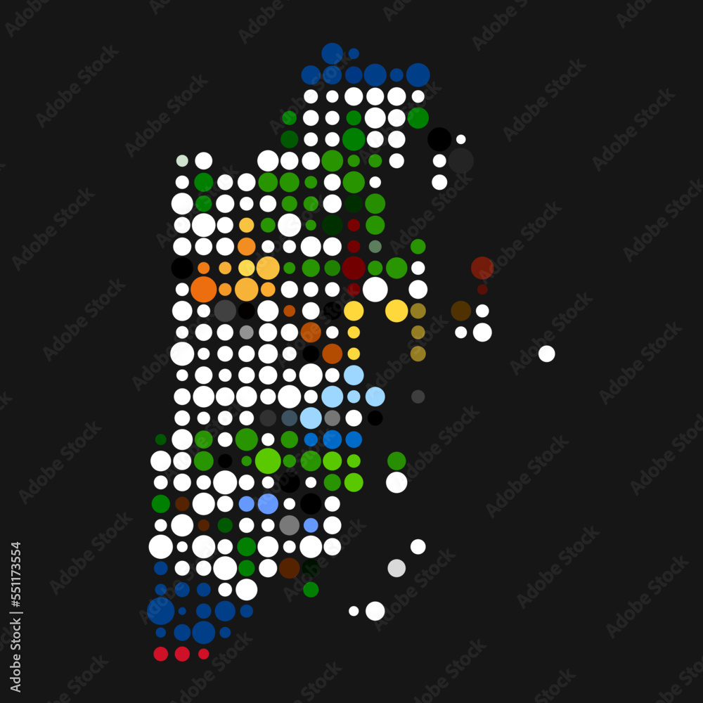 Belize Silhouette Pixelated pattern map illustration Belize Silhouette Pixelated pattern map illustration