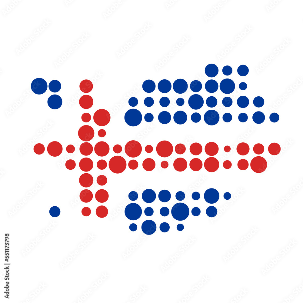 Iceland Silhouette Pixelated pattern map illustration Iceland Silhouette Pixelated pattern map illustration