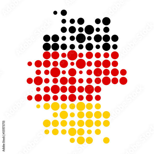 Germany Silhouette Pixelated pattern map illustration