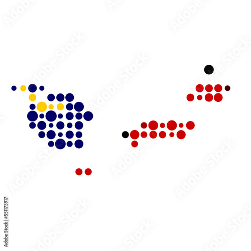 Malaysia Silhouette Pixelated pattern map illustration