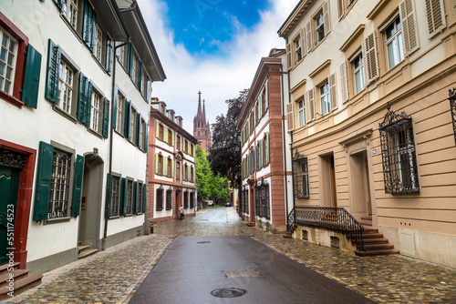 Street in old part town of Basel