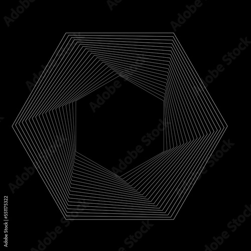 Dynamic Geometric Shapes Polygon. Abstract Modern Graphic Design Elements.