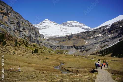 hiking in the mountains 