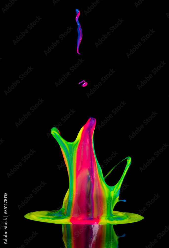 paint splashes on black