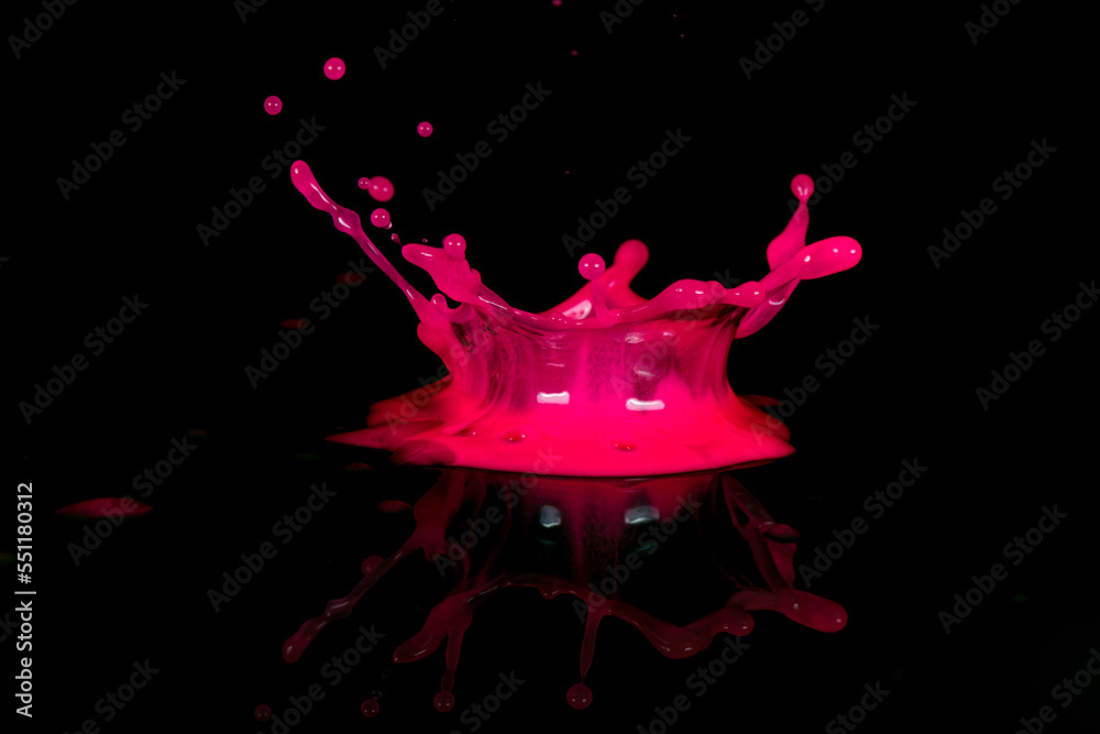 red paint splash isolated