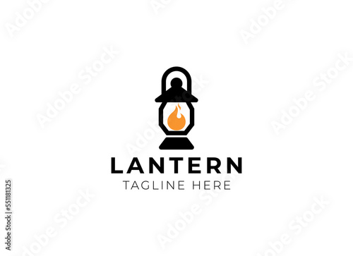 lantern vintage logo icon illustration Premium Vector