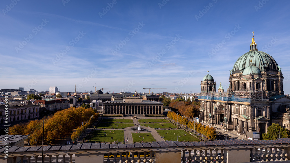 Blick von der Dachterrasse des Humboldt Forums, Berlin Mitte