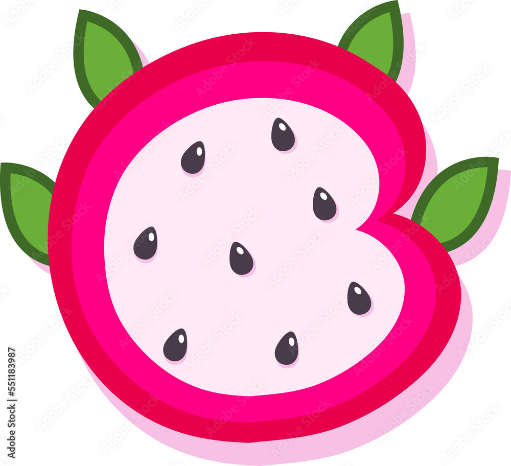 Obraz premium Dragon fruit style alphabet text, letter C