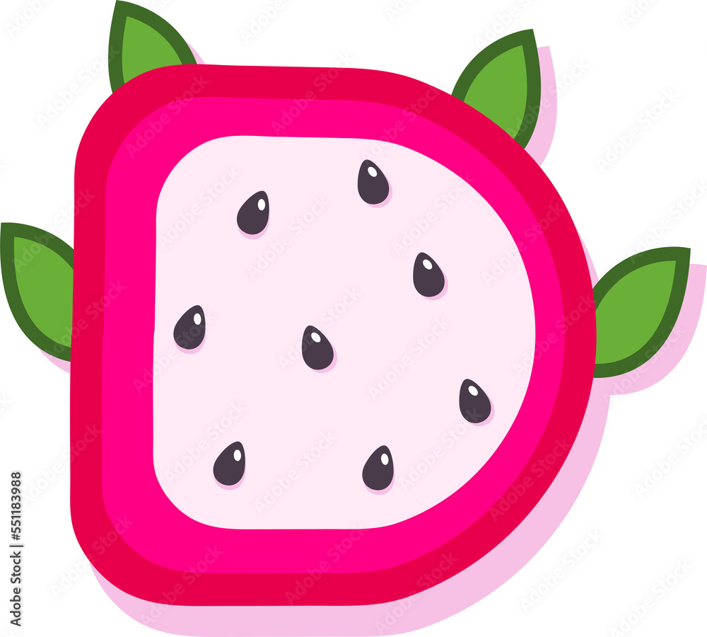 Dragon fruit style alphabet text, letter D Dragon fruit style alphabet text, letter D