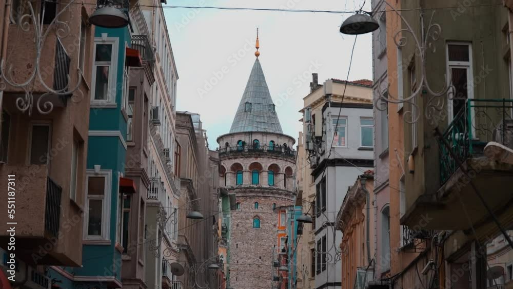 Galata Tower From Istanbul Turkiye. Galata tower in the historical center of Istanbul. Galata Tower From Istanbul Turkiye. Galata tower in the historical center of Istanbul.