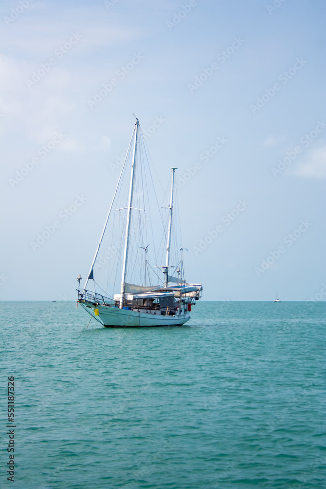 Sailboat in the bay of Koh Samui island