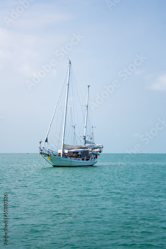 Sailboat in the bay of Koh Samui island