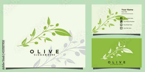olive oil logo design and business card