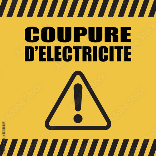 Logo coupure d'électricité.