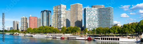 Beaugrenelle district panorama in Paris. France