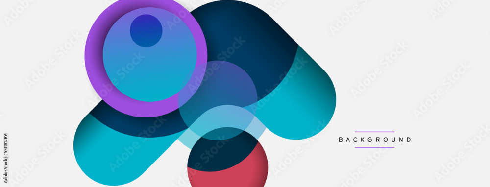 Vector round shapes circles minimal geometric background. Vector illustration for wallpaper banner background or landing page Vector round shapes circles minimal geometric background. Vector illustration for wallpaper banner background or landing page