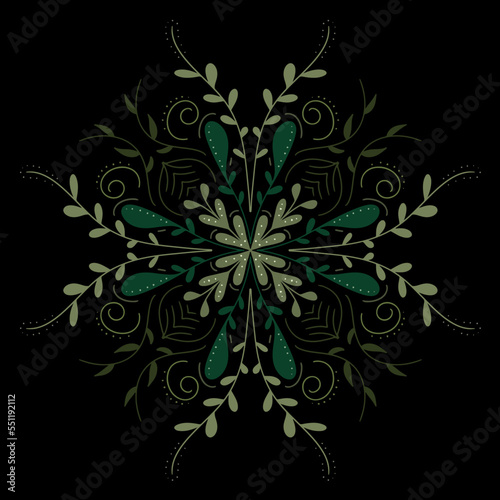 mandala illustration vector design for abstract nature art