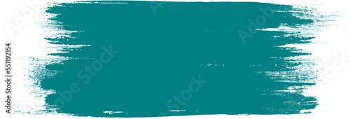 Teal brush stroke isolated on background. Paint brush stroke vector for teal ink paint, grunge design element, dirt banner, watercolor design, dirty texture. Trendy brush stroke, vector illustration