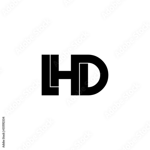 lhd letter initial monogram logo design