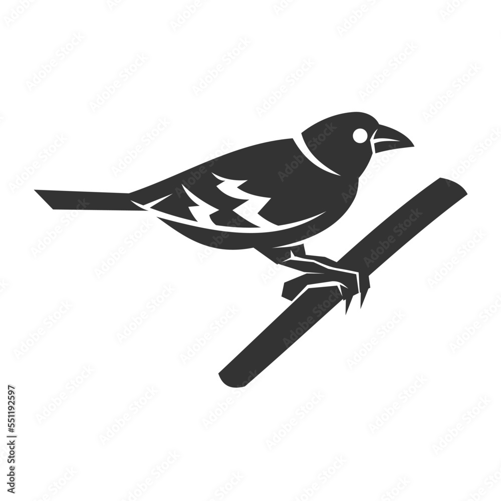 Fototapeta premium finch bird logo template Icon Illustration Brand Identity