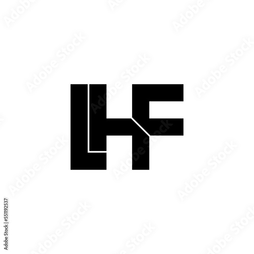 lhf letter initial monogram logo design