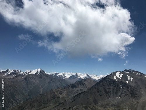 clouds over the mountains