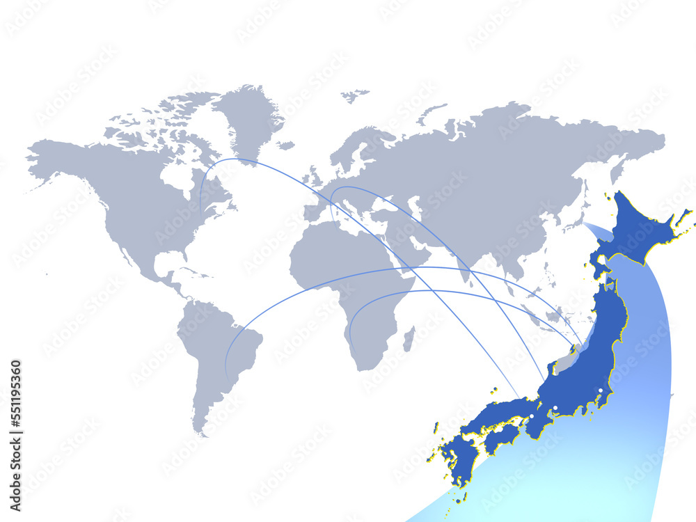 日本地図と世界地図 日本地図と世界地図