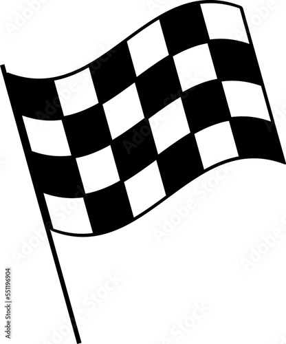 Start icon. Race flag icon. Competition sport flag line vector icon on white background..eps