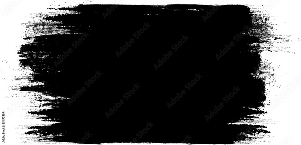 Black brush stroke isolated on background. Paint brush stroke vector for  black ink paint, grunge design element, dirt banner, watercolor design,  dirty texture. Trendy brush stroke, vector illustration Stock Vector | Adobe