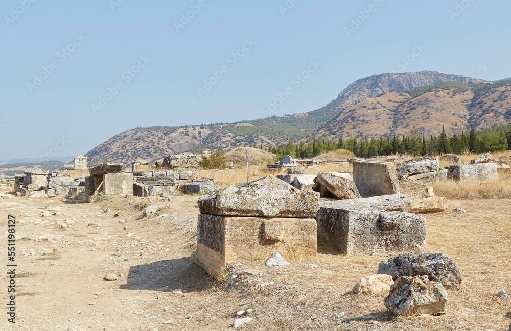 The Massive Necropolis of Hierapolis Above Pamukkale