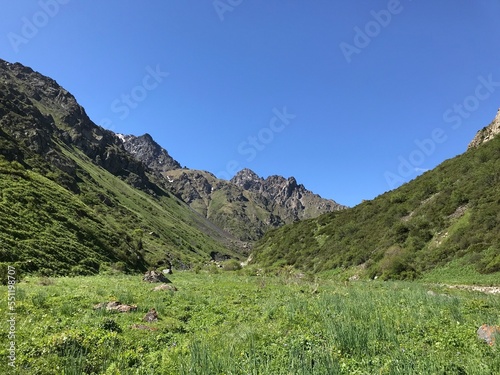 Landscape in the mountains, Terskey Alatoo mountains, Kyrgyzstan