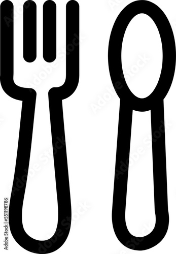 spoon and fork icon vector template on white background..eps