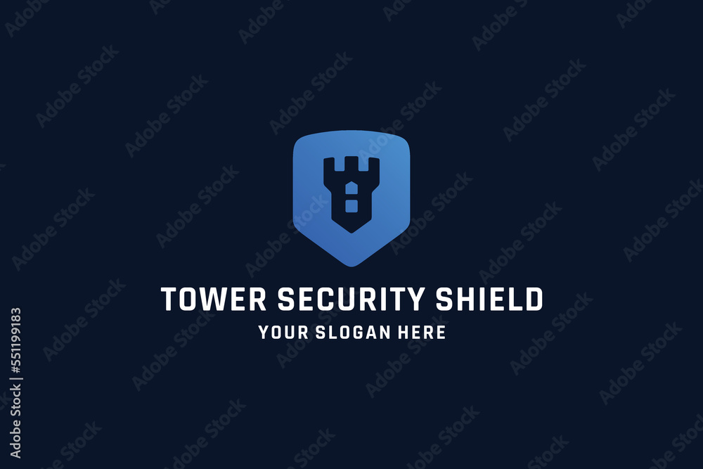 Castle security shield logo design Castle security shield logo design