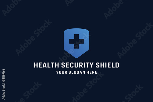 Health security shield logo design