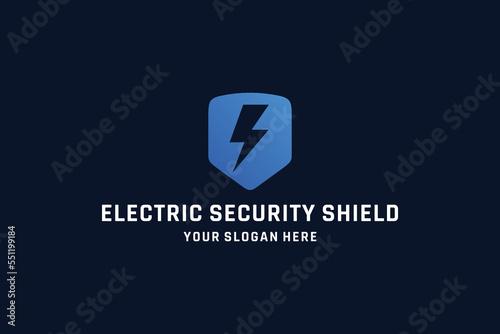 Free Download Electric security shield logo design - GFXLoad