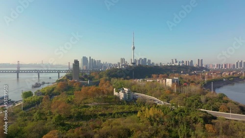 Wuhan Hanyang Nanan zui Park autumn scenery photo