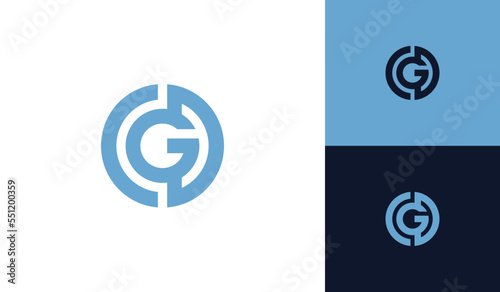 Abstract monogram letter CGD