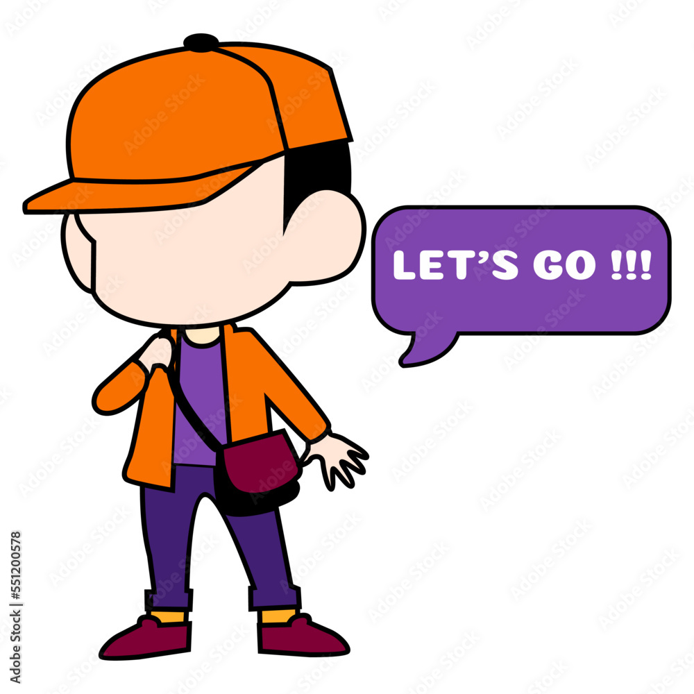 vector illustration of a boy taking a trip that can be used for templates vector illustration of a boy taking a trip that can be used for templates