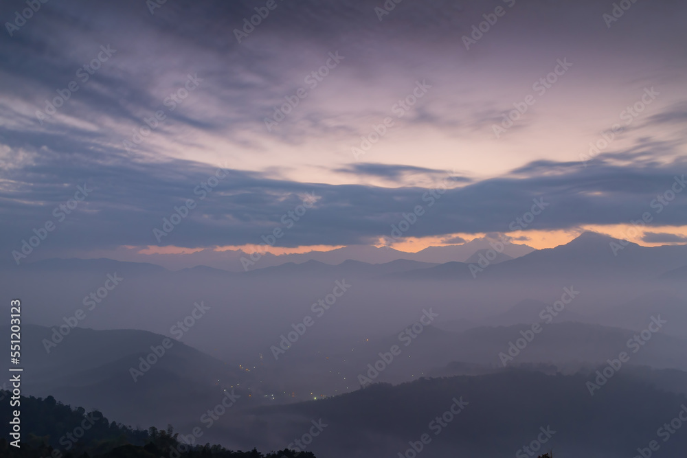Dawn view of the landscape of Jinlongshan