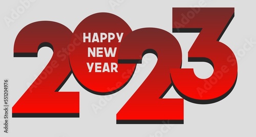 2023 Happy New Year  Design. Holiday Greeting Card, Banner, Poster etc