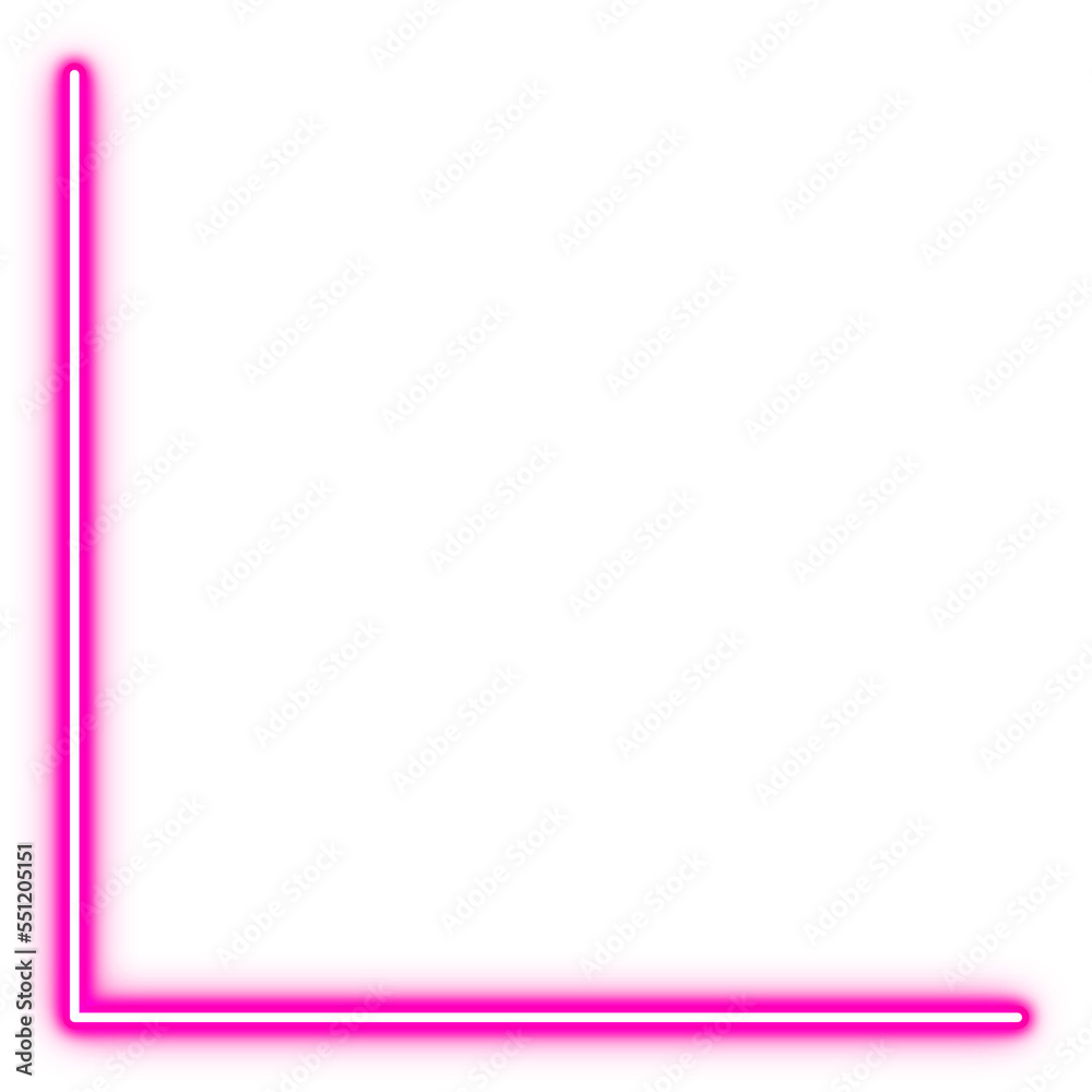 Pink Neon Corner Line Illustartion Pink Neon Corner Line Illustartion