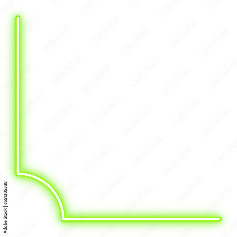 Green Neon Corner Line Illustration Green Neon Corner Line Illustration
