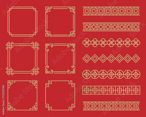 traditional chinese border design, chinese frame