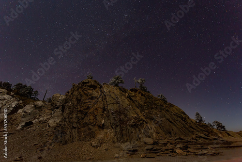 Night starry landscape of the Wuling Parking of Hehuanshan mountain