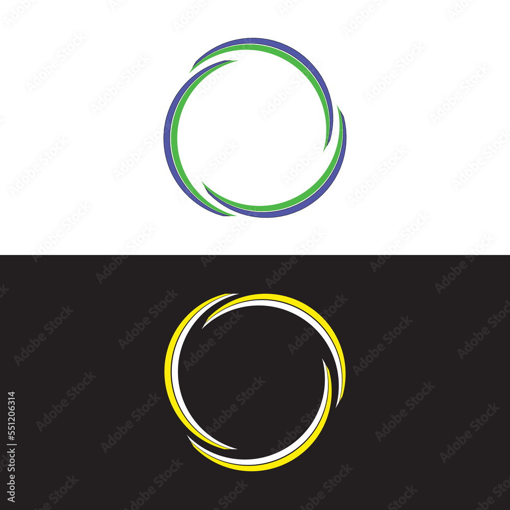Circle vector logo template design . icon logo . silhouette logo Circle vector logo template design . icon logo . silhouette logo