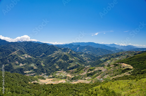 Sunny landscape of the Hehuanshan mountain