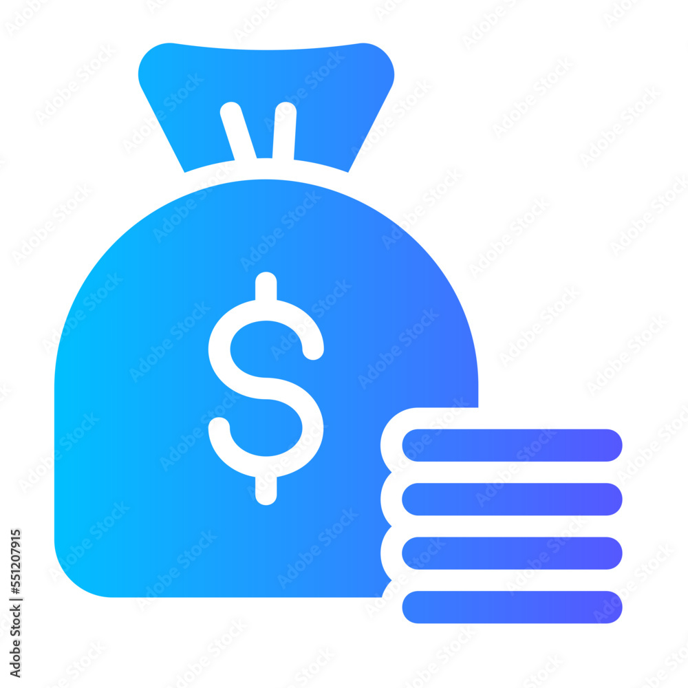 money bag gradient icon money bag gradient icon